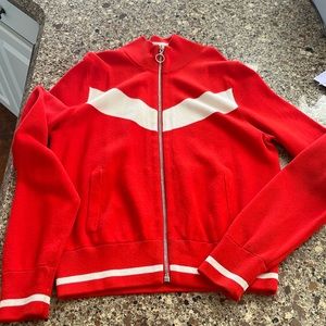 Chevron Sweater Track Jacket